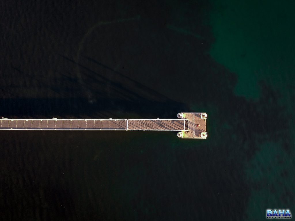 An aerial shot at Lake Macquarie