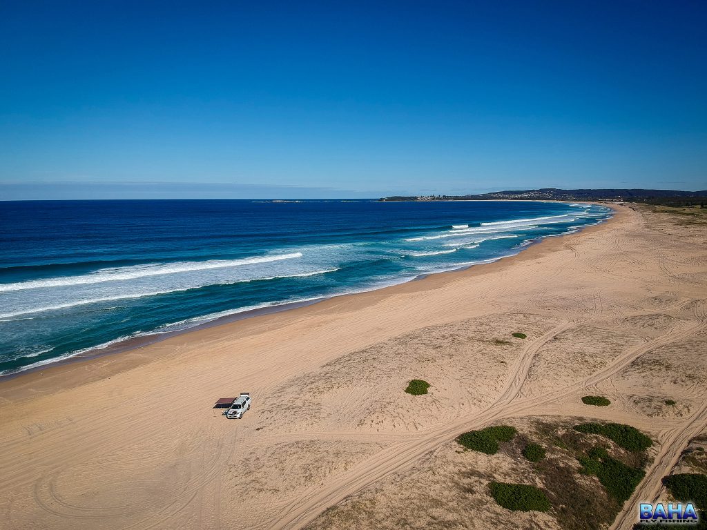 Blacksmiths Beach from the sky