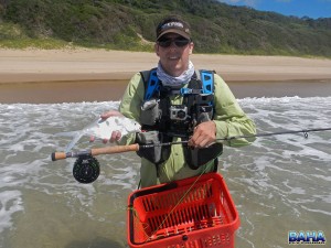 Warren with a largespot pompano