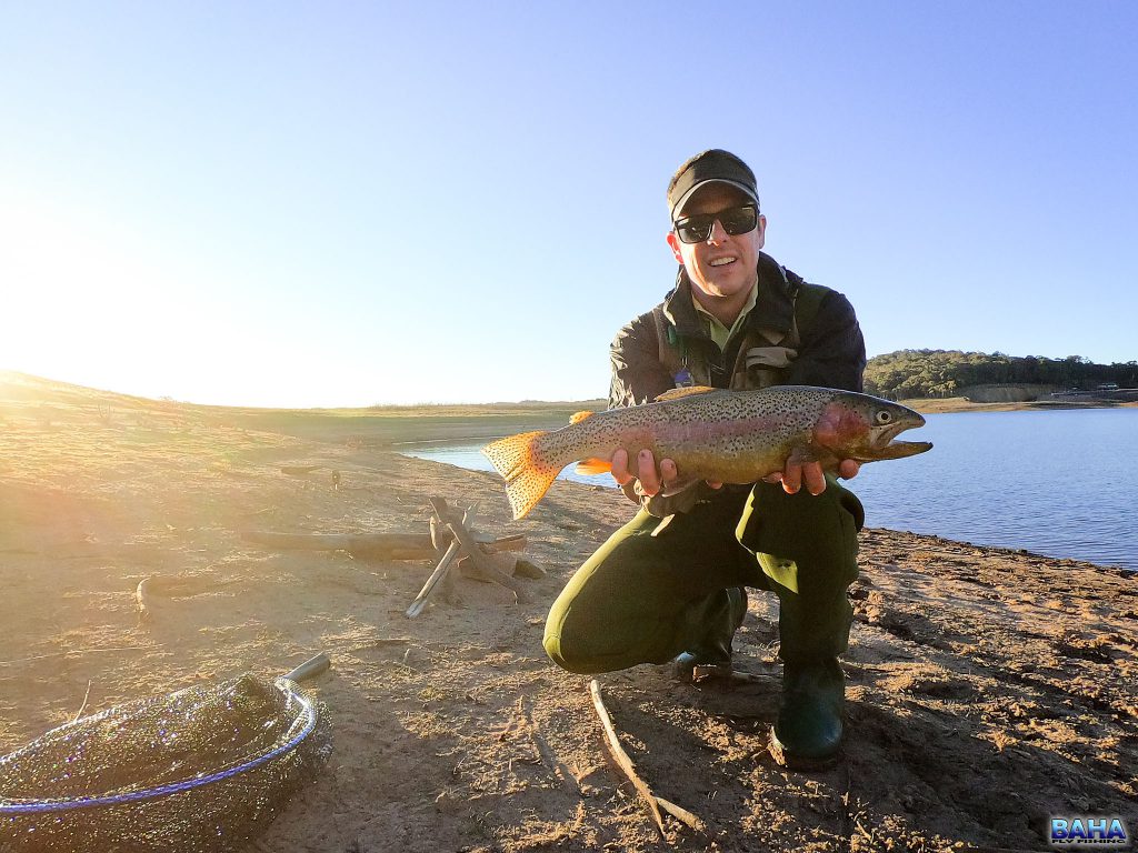 Warren with an Oberon rainbow trout