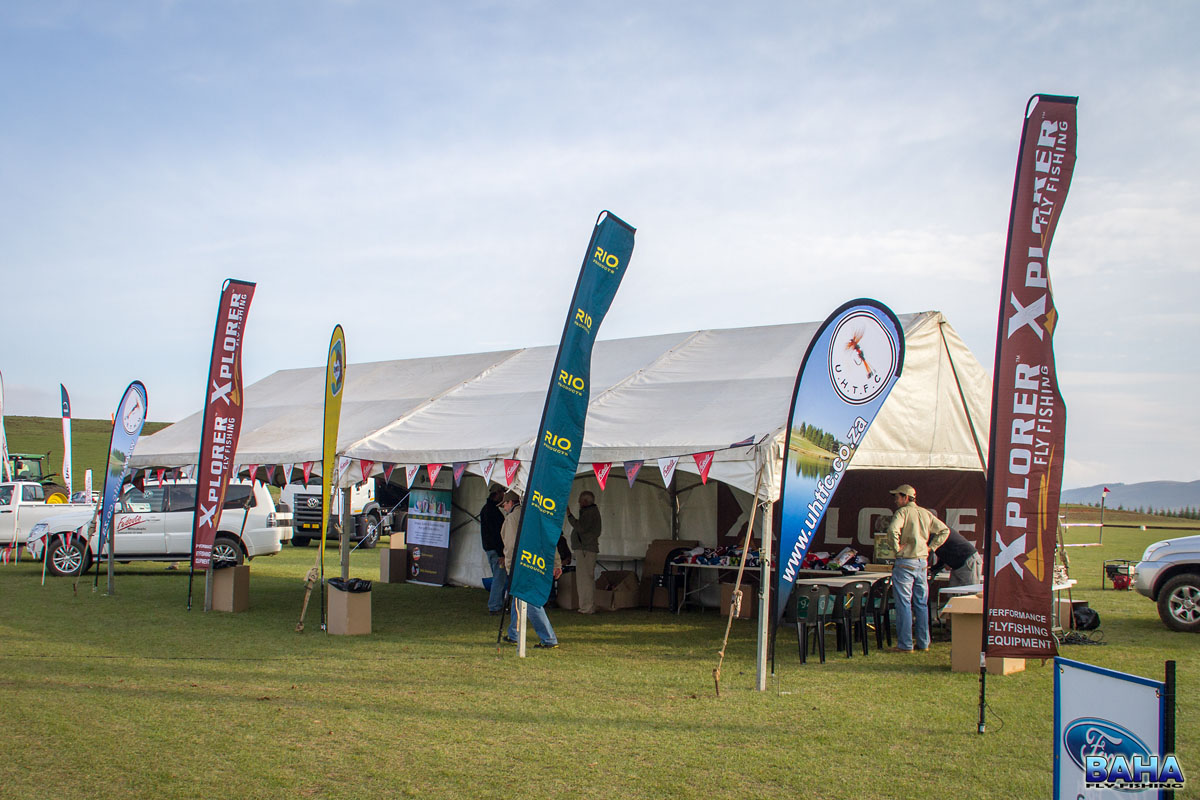The club's tent for the UHTFC Xplorer Fly Fishing Festival