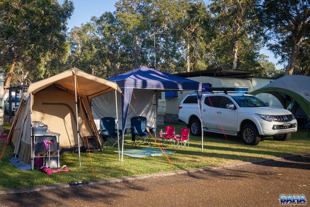 Our campsite at Budgewoi Holiday Park