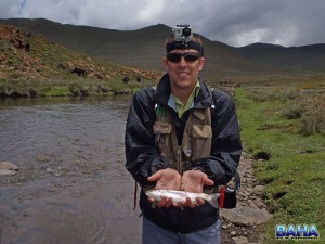 Warren Prior with a Sani River trout