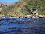 Dad Fishing A Dry On The Bushmans