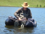 Warren With The First Fish From His Tube