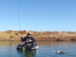 Warren Prior Fighting A Rainbow Trout