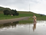 Nick Fishing A Roadside Puddle