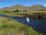 Warren fly fishing the Pholela River