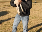 Warren Eating Some Lamb