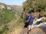 Clinton At The Toti Waterfall