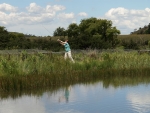 Sharon Casting A Fly Rod