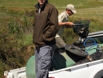 Warren Prior Monitoring The Stocking Of Dam 8