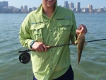 Warren Prior with a gurrney