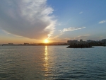 Sunset at Durban harbour