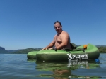 Nick Testing His Float Tube