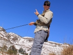 Nick Fishing A Snow Covered Kamberg