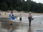 The boys fishing the surf