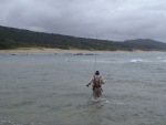 Wading the bay