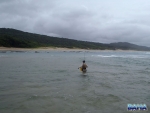 Wading the bay at Vidal