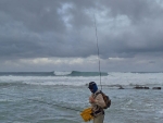 The boys fishing the surf