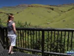 Sharon enjoying the views a Giant\'s Castle