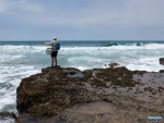 Graeme fishing some white water