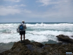 Graeme fishing some white water