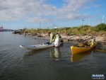 Nick prepping the kayaks