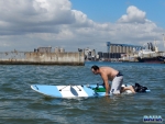 Nick testing the kayaks stability