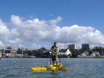 Warren fishing from the Freedom Hawk 12