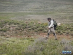 Ian walking back from the river