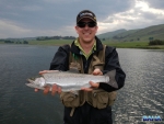 Warren with a trout at Ringstead