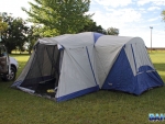 The new tent, which broke and leaked