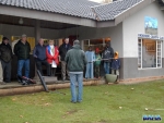 Peter teaching in the rain