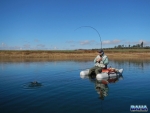 Neill fighting a fish