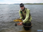 Warren with his first yellowfish of the trip