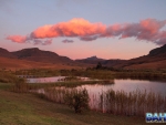 Sunrise over Eland Dam, Kamberg