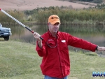 Peter Hayes with a device to teach cast timing