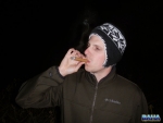 Warren enjoying the celebratory cigar