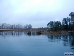 Sun coming out at Lund\'s Dam