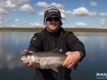 Nick with a fish at Lake Ringstead