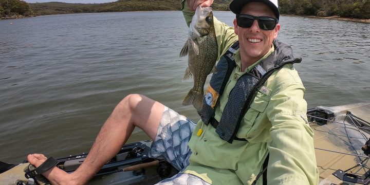 Aussie Bass at Manly Dam (First Outing on my Hobie Outback)